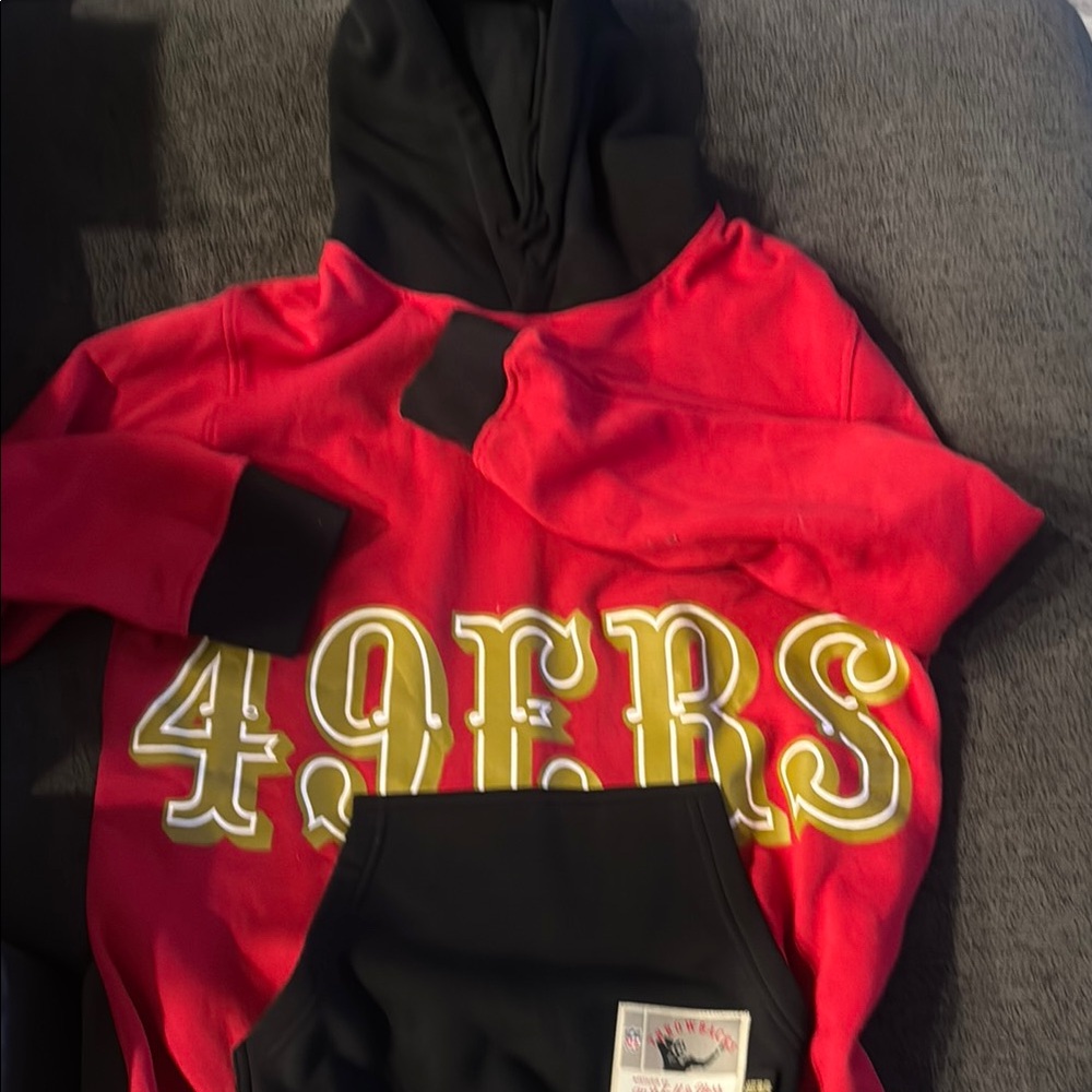 49ers Red and Black Hoodie